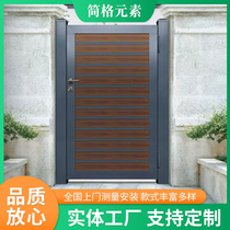 Aluminum alloy villa courtyard side open aluminum door small door modern outdoor single and double open door garden aluminum art door