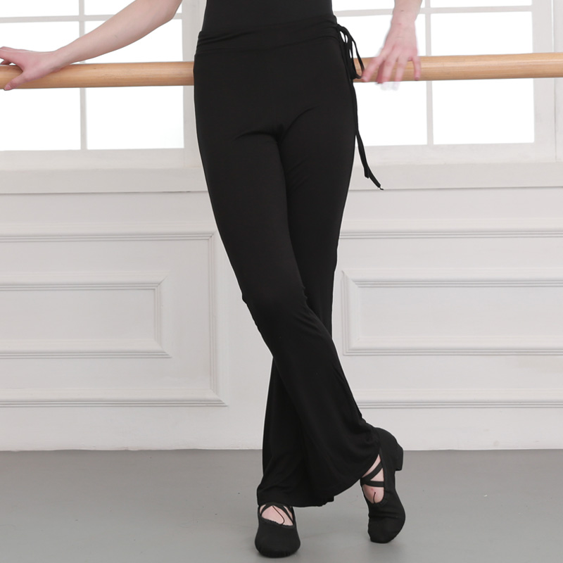 Square dance pants Practicing Costume for women Adult bodybuilding Sport yoga Straight drum micro-laghorn pants
