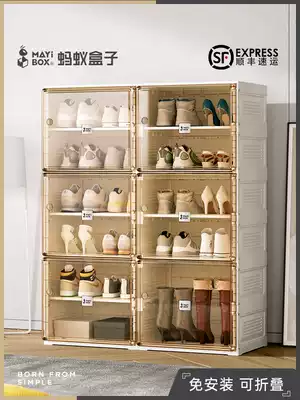 Simple and non-installation shoe cabinet household dustproof storage artifact multi-layer bedroom interior good-looking shoe shelf dormitory door