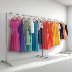 Galvanized Water Pipe Clothes Hanger, Simple Thickened Clothes Drying Rod, Rust-Free Steel Pipe Clothes Rack, Indoor and Outdoor Balcony Clothes Drying Rod