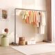 Floor-Standing Clothes Rack, Radiator, Dormitory Balcony, Living Room, Clothing Store, Children's Double-Layer Double-Rod Heavy-Duty Steel Pipe Clothes Rack