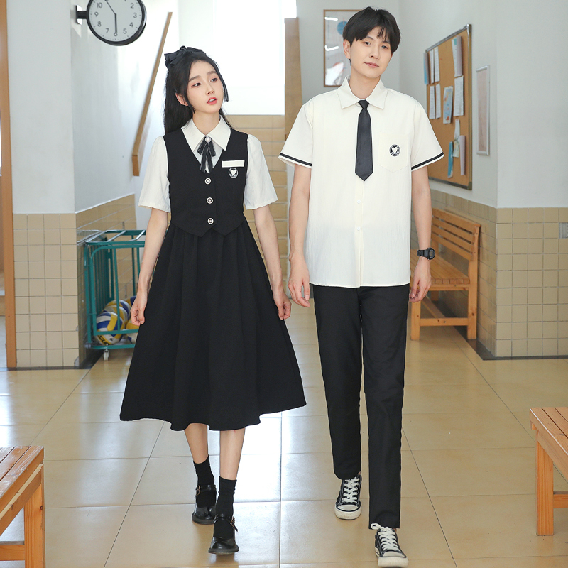 College-Style Dress, Summer Chorus Class Uniform, High School Student Jk Uniform Set, Junior High School Student Graduation Photo Performance Outfit