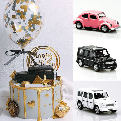 Simulation size Mercedes-Benz car birthday cake decoration ornaments alloy sports car off-road vehicle model decoration toys