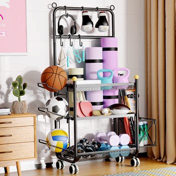 Fitness equipment storage rack multifunctional