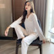 Japanese white long-sleeved pajamas for women spring and autumn pure cotton 2021 new princess style sweet home clothes can be worn outside