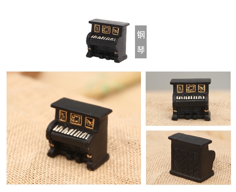 Оригинальный подарок 相机钢琴打字机复古做旧创意树脂迷你小摆件家居装饰网店拍摄定制 German/only banquet