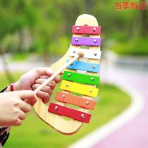 Orff percussion instrument rainbow eight-tone hand-knocked piano for young childrens wooden eight-tone music kindergarten education percussion xylophone