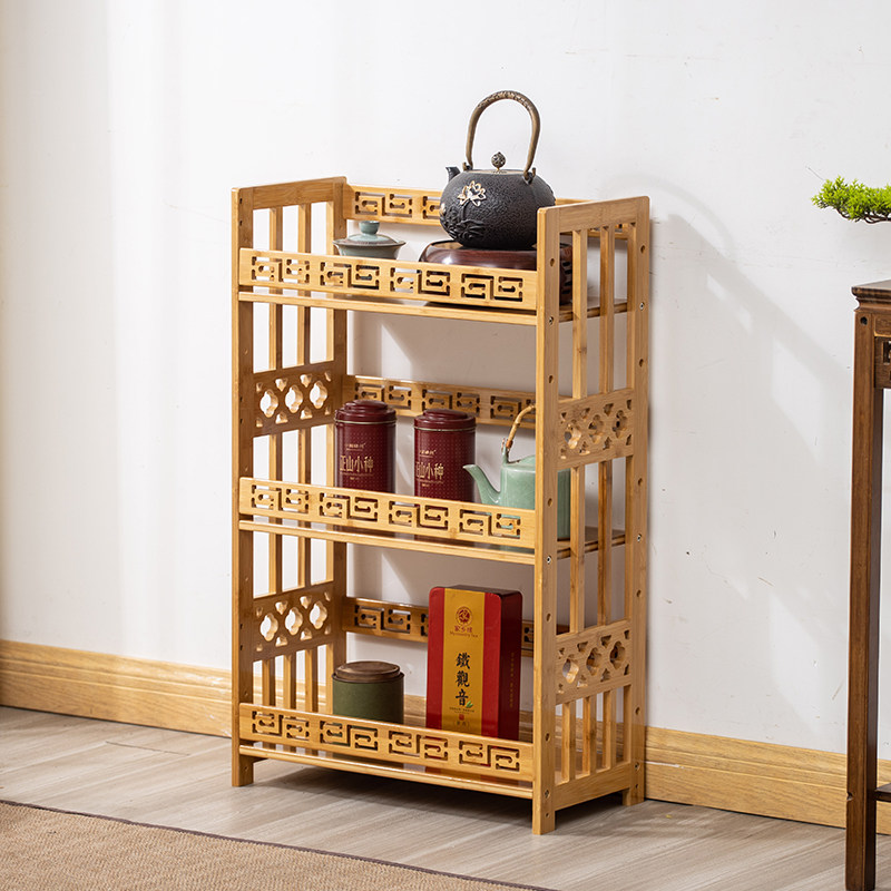 Bogu rack solid wood simple modern Duobao Pavilion screen rack new Chinese tea rack tea room tea set display cabinet