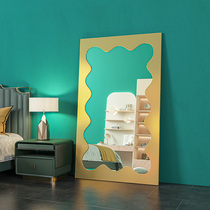  Net celebrity ins full-length mirror Special-shaped clothing store fitting mirror full-length mirror Designer creative modern bedroom floor-to-ceiling mirror