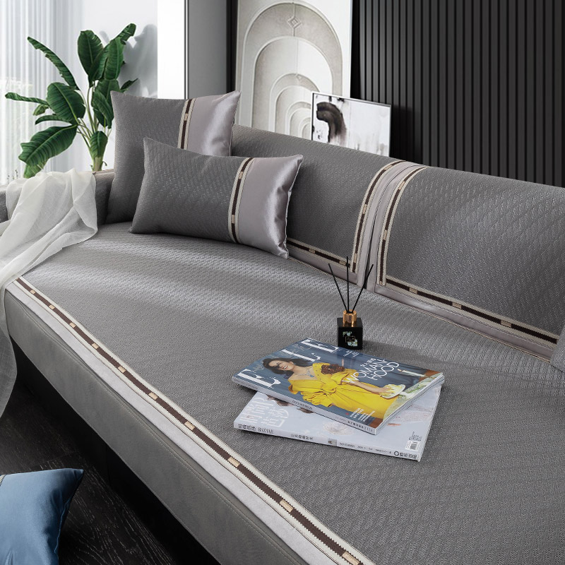 Sofa Cushions All Season Universal Backrest Towels Cover Cloth Summer Ice Silk Vines Bamboo Cushion Subs Light Lavish High-end Anti-Slip Mat