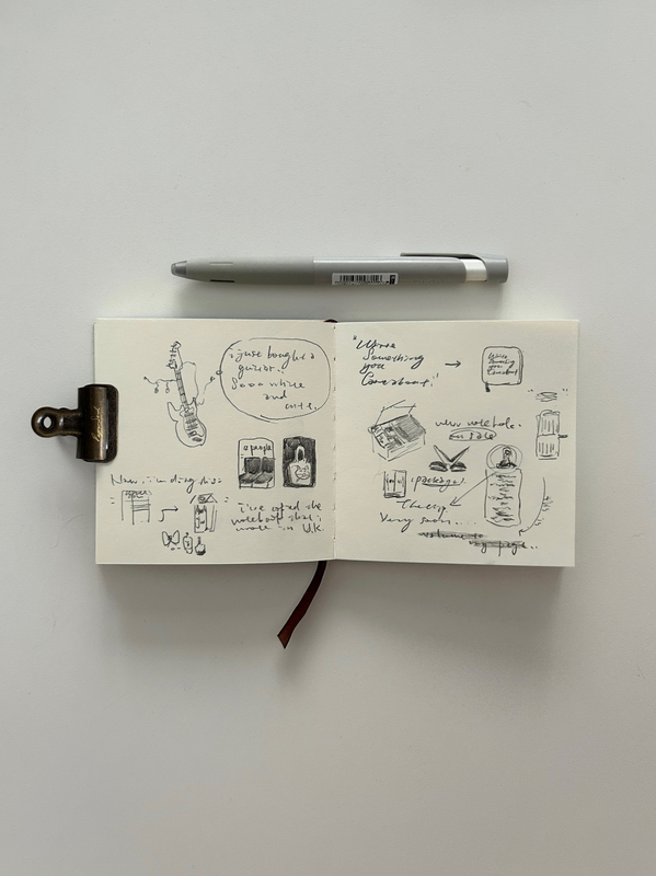 In Stock｜Italic Blue Square Pocket Notebook, Faux Leather Cover, 192 Blank Pages, ins Simple and Portable