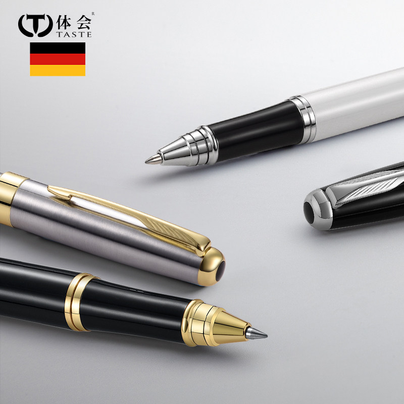 Business office high-end men's heavy-handed metal carbon pen holder neutral orb signature pen private custom LOGO