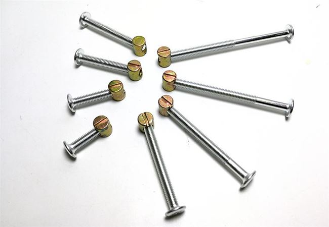 Nut Hammer Fastener 6 Vít đồ nội thất Giường trẻ em Vít Lắp lỗ ngang Đai ốc kết nối giường Đai ốc 202 - Chốt