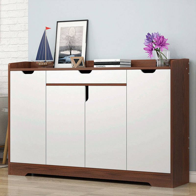 Shoe cabinet home door-door dust-proof simple Hyun-closing cabinet Multi-functional imitation solid wood multilayer containing shoe rack