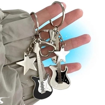 Harajuku Y2k Guitar Love Heart Star Key Chain for Women Swee