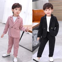 Spring and Autumn Fashion Childrens Suits Korean Version Boys Casual Small Suits Handsome Boys Flower Girl Show Dress Tide