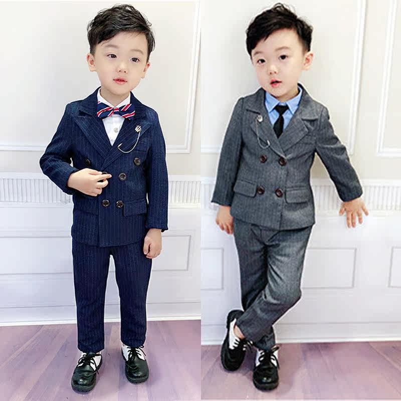 2 children's suits spring and autumn 3-year-old children's British suits 4 babies 5 flower girl dresses handsome boys formal wear