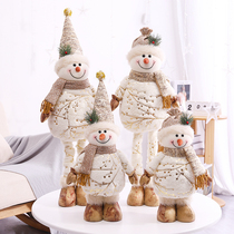 Christmas Decorations Christmas Paparazzi Mall Hotel Shop Windows Arranged Flex Dolls Christmas Tree Scene Snowman Pendulum