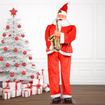 Electric music Santa Claus 1 8 m Blow Sax Induction Swing Hotel Mall Greet Guests Swing Accessories