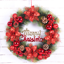 Ficolours Christmas Decorations Christmas Flower Rings Door Accessories Christmas Pine Needles Flowers Ring Vine Circle Mall Hotel Shop Window Hangings