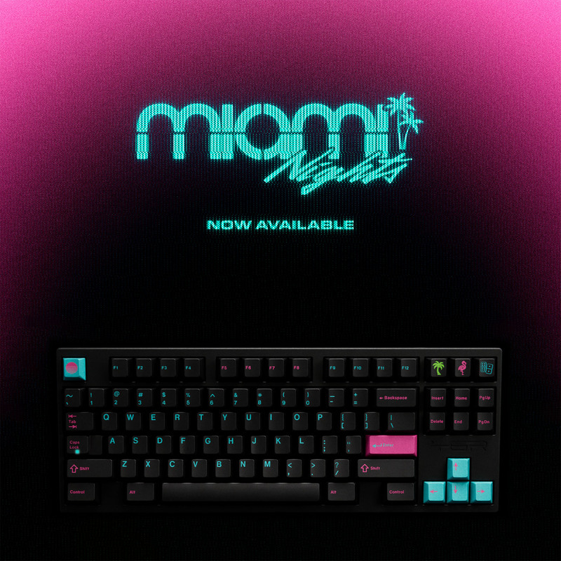 [Shipping in Q1 of 2027] Gmk Miami&Tokyo Nights R2 Miami&Tokyo Nights Keycaps