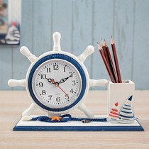 Male Child Pen Holder Creativity Fashion Cute Clock Pendulum ins Japanese Students Desktop Personality Clock Art Belt