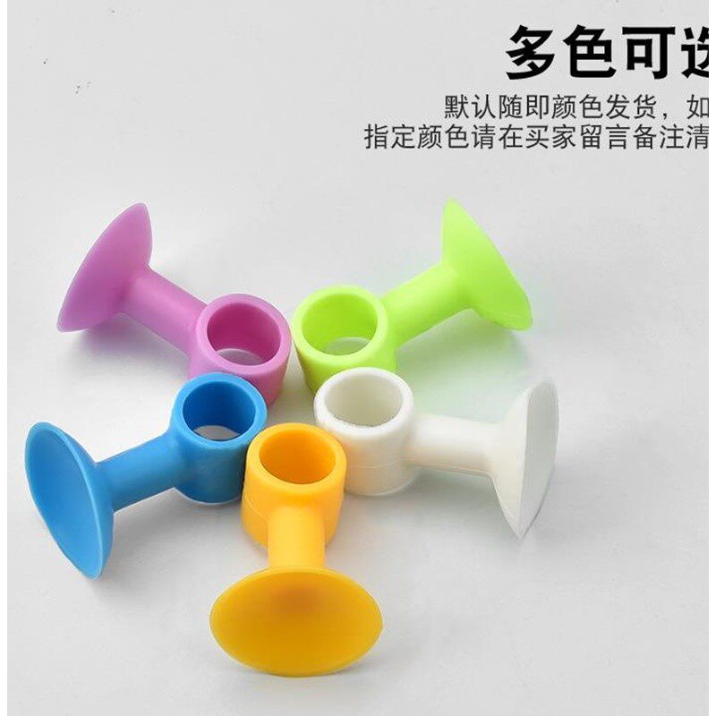 Door handle Anti-collision cushion protective sleeve silicone strip thickened suction cup door rear silent make-up room door lock cushion cushion