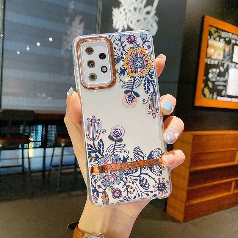 Applicable Samsung A52 mobile phone protection shell A42 fresh retro flower A32 transparent A12 anti-fall soft silica gel 22 protective sleeve