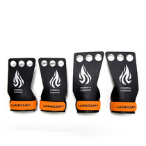 LUXIAOJUN Lu Xiaojun strength weightlifting hard pull bench press gymnastics fitness gloves sports three holes Super Fiber Palm guard