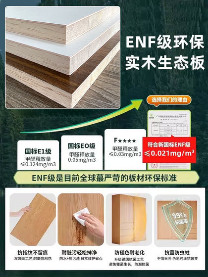 18MM厚实木衣柜2025新款家用卧室深60cm大人柜子免安装定制ENF级