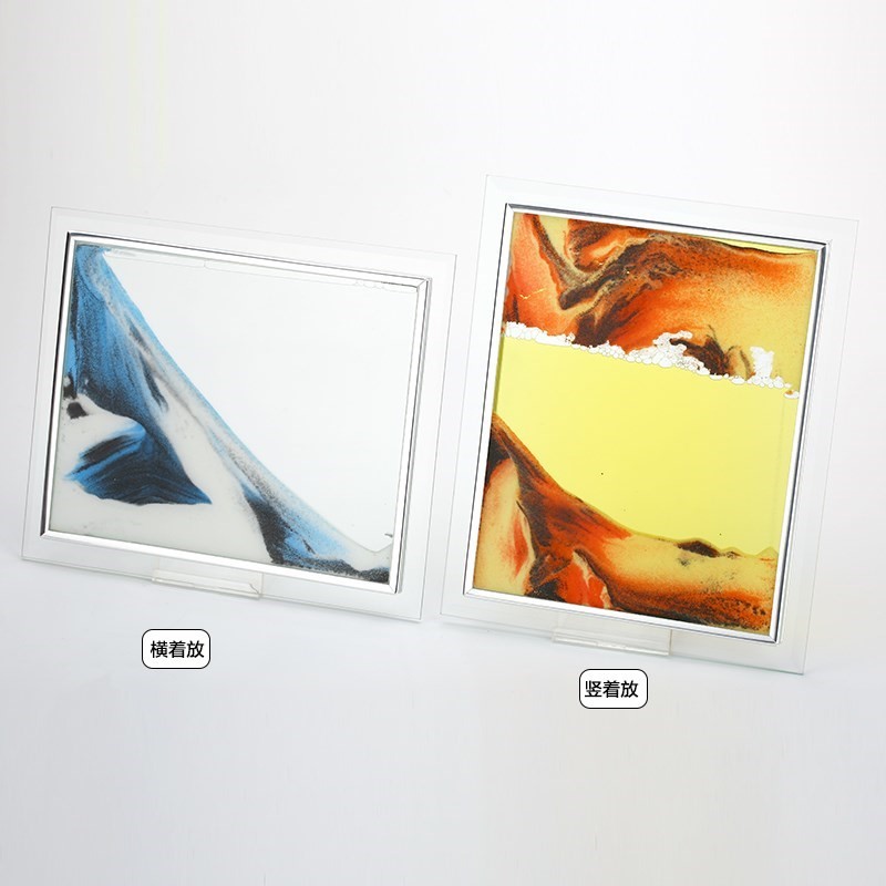 Boutique hourglass painting Glass quicksand figure moving three-dimensional painting 3d personality on the table ornaments female