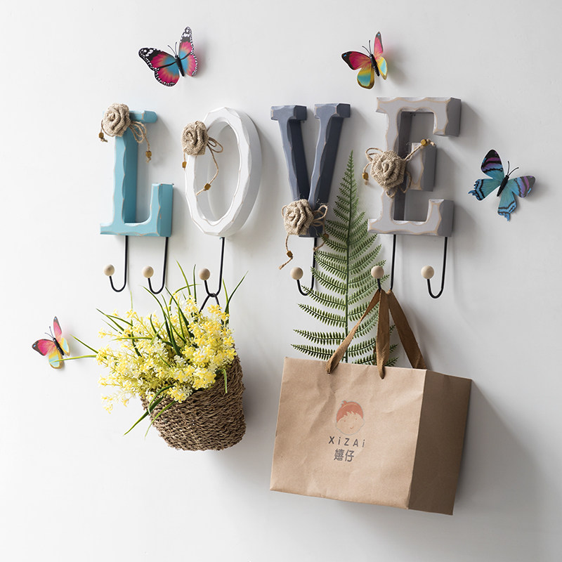 Key hanging rack swing piece wall creative hook key wall-mounted rack Xuanguan containing hanging wall for entrance decoration