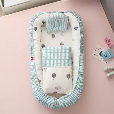 Folding bed Middle bed Anti-pressure portable protection removable and washable three-dimensional cotton bionic sleep isolation travel baby bed