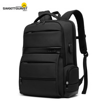 Anti theft rechargeable backpack mens business travel high