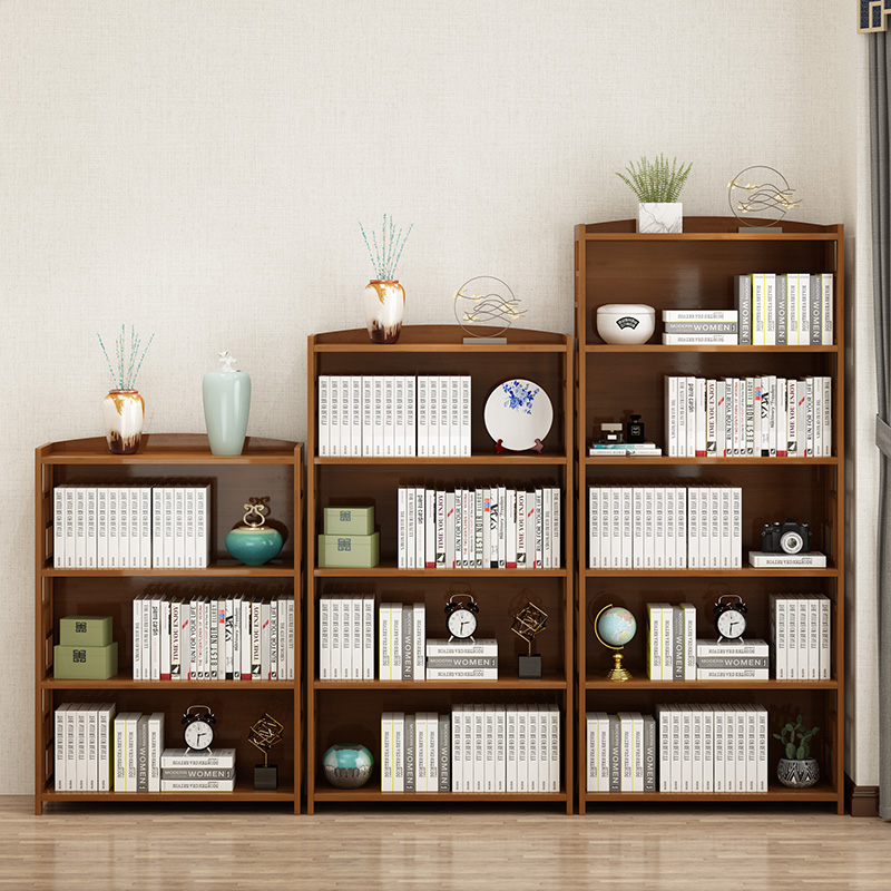 Simple bookcase shelf floor simple modern student room multi-layer storage children's office solid wood bookshelf