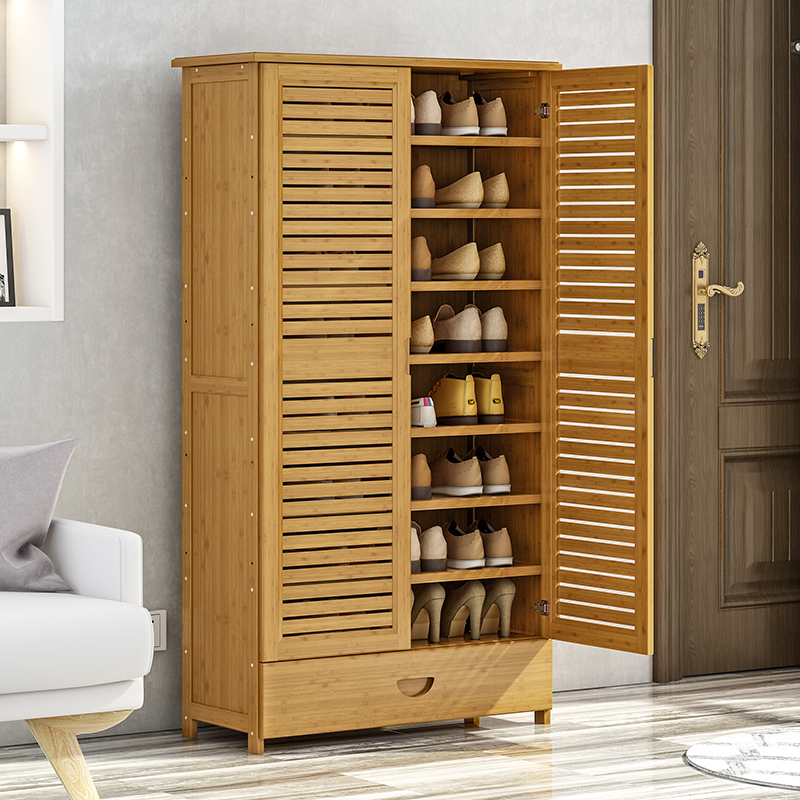 Shoe cabinet high vertical household door large capacity double open door door door open door closet simple modern multi-layer dust shoe shelf
