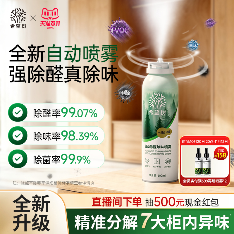 Hope Tree Automatic Formaldehyde and Odor Removal Photocatalyst Spray for Home Use, Rapid Cabinet Formaldehyde Removal Spray, Odor Eliminator
