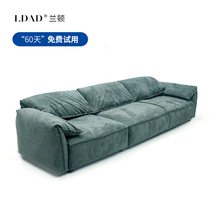 Italian minimalist matte leather sofa baxter elephant ears living room straight designer fabric down sofa