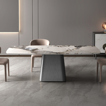 LDAD modern minimalist slate dining table high-end home small rectangular light luxury Pandora marble dining table