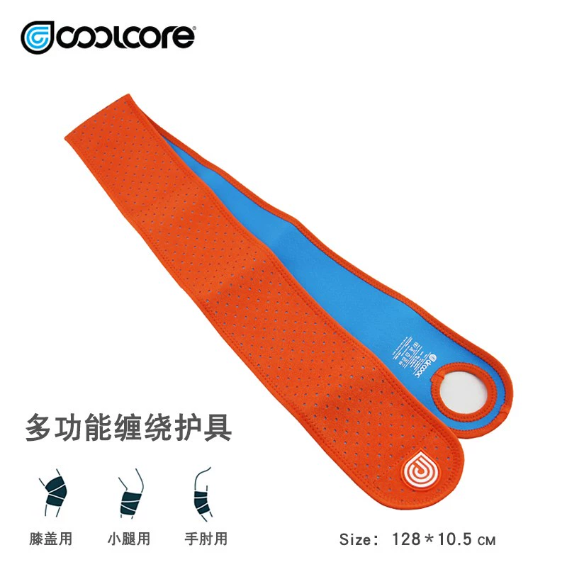 Đồ bảo hộ đa chức năng Coolcore thể thao miếng đệm đầu gối nam và nữ thiết bị bóng rổ Bảo vệ đầu gối bắp chân băng đàn hồi - Dụng cụ thể thao