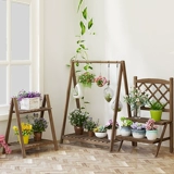 Многослойный декор для беседки в форме цветка, напольный цветочный горшок из натурального дерева для гостиной