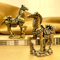 Copper immediately Winning pieces Chinese brass Feng Shui Strokes of the Horse Pedalling Meta the Fly Home Handicraft Decoration