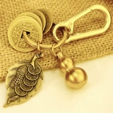 Латунный креативный брелок, подвеска подходит для мужчин и женщин, браслет с одной бусиной, цепь, цепочка, подарок на день рождения