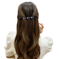 Water Drill Double Layer Editor Hair Clip Woman side Liu Hai forehead Forehead Broken Card Hairpin Clip Head Decoration Sloth Person Disc Hair Thever Advanced