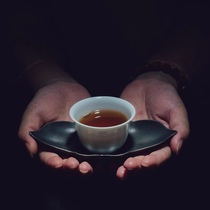 Dongmen Tea Ceremony (Learning from Ancient Times) Du Ruohua shaped pure tin coaster coaster length 134 width 82 height 32mm