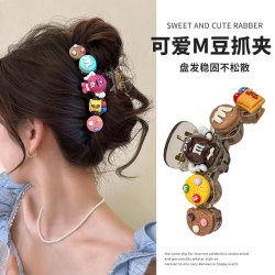 Cartoon Cute m Bean Clip Female Japanese and Korean Sweet and High-End Large Hair Clip Back of Head Clip Headwear Shark Clip