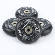 Hurricane JUF Wolf Warrior original roller skate wheels single row high elastic 83A flat flower wheel full meat wheel black black