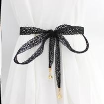 Lace belt dress waist strap fabric skirt belt ribbon ribbon ribbon belt decoration summer fashion