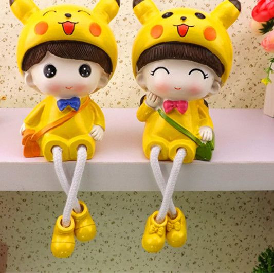 Room Wine Cabinet bedroom Living room Children's room Home Decorations Creative Hanging Feet Doll Home Small Pendulum-Taobao