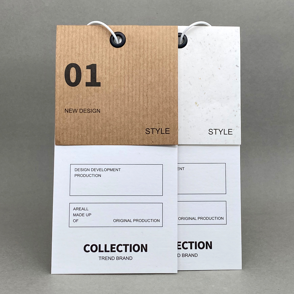 Spot universal denim clothing tag high-end jeans card printing men's clothing listing blank printing paper label custom-made white clothing store hanging card custom high-end light luxury cardboard price tag
